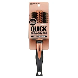 Conair Copper Collection Quick Blow Dry Pro Porcupine Round Hair Brush - Picture 1 of 3