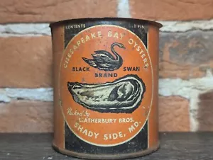Chesapeake Bay 1 Pint Austerndose, Leatherbury Bros. Shady Side, MD-Black Swan - Bild 1 von 11