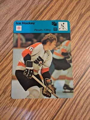 Tarjeta de hockey Philadelphia Flyers Bobby Clarke Penalty Killing Sportscaster 31-03 Foto 1 de 2