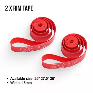 2 X Nastro Fodera Pneumatici Bici MTB Strada Bici Tubo Interno Pad Rim Liner 26" 27,5" 29" - Foto 1 di 5