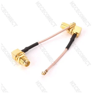 10x Cable IPX U.FL a SMA hembra ángulo recto RA RG178 para Mini-PCI PCB UFL 10 cm - Imagen 1 de 4