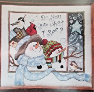 Vedi? - Rivista modello punto croce - Pupazzo di neve stella uccellini - Foto 1 di 1