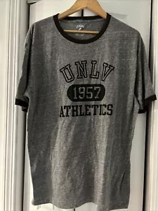 UNLV Athletics Gray League Short Sleeve T-Shirt 2XL Ringer - Picture 1 of 8