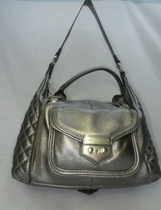 NEU Aimee Kestenberg Kiesel Leder gesteppte Umhängetasche - ZOE - PEWTER METALLIC - Bild 1 von 11