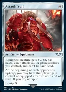 x4 Assault Suit U MTG Commander: Universes Beyond: Warhammer 40,000 M/NM, Englis - Picture 1 of 1