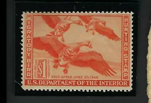 RW11 1944 Federal Duck Stamp F-VF Unsigned No Gum- Minor Fault- EXAMPLE SCAN - Picture 1 of 1