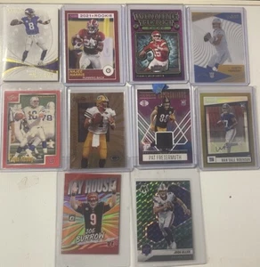 (10) NFL Football Card Lot - 1 Auto/2 #d - Cheap Lot With Autos + #’d Cards !! - Picture 1 of 6