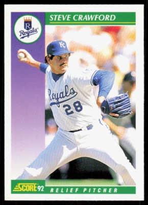 1992 Score 349 Steve Crawford Kansas City Royals - Image 1 of 2