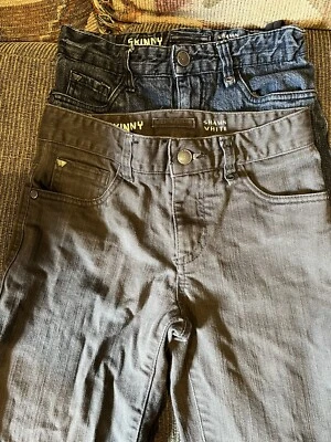 Lot Of 2 Shaun White Boys Jeans 12  Skinny Black And Blue Denim. Adjustable. - Imagem 1 de 4