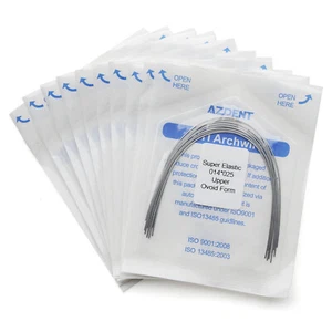 AZDENT Dental Orthodontic Super Elastic Niti Ovoid Form Rectangular Arch Wires - Picture 1 of 4