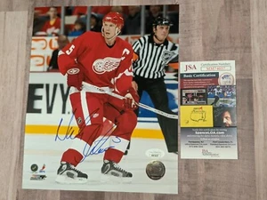 Nick Nicklas Lidstrom Signed 8x10 Photo File JSA COA Detroit Red Wings Cup F - Picture 1 of 3