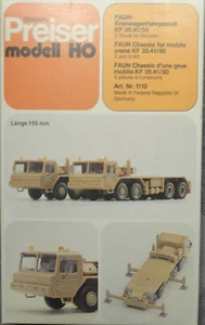 Preiser FAUN Kranwagenfahrgestell  KF 35.41/50(3 St.)+Kranbausatz(2St.)+Ersatzte - Bild 1 von 6