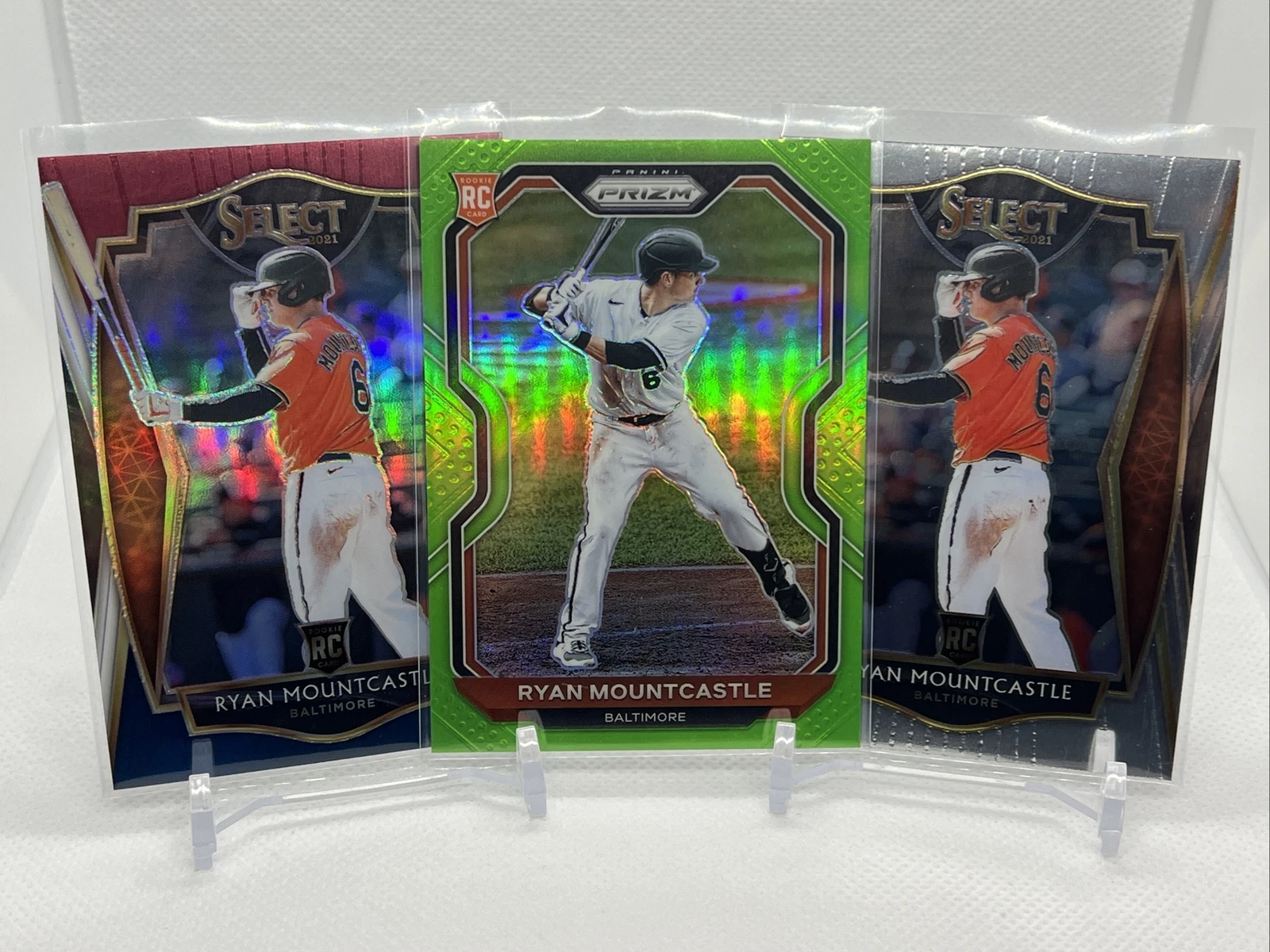 2021 Ryan Mountcastle Rookie RC Prizm Lime Green 121/125, Select Tri Color