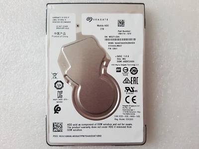 Genuine Seagate 2TB Mobile HDD Slim SATA 2.5" ST2000LM007 Hard Drive - New - Image 1 of 2