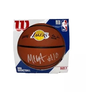 MAX CHRISTIE SIGNED LOS ANGELES LAKERS WILSON LOGO BASKETBALL PSA 2C95573 - Picture 1 of 5