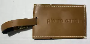 Vintage Pierre Cardin Leather Luggage Baggage, Tag Name, Bag Identifier - Picture 1 of 8