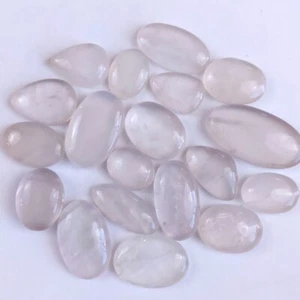 19Pcs 1191Cts Natural Rose Quartz Loose Cabochon Gemstone Lot 52x26 27x20mm#1277 - Picture 1 of 5