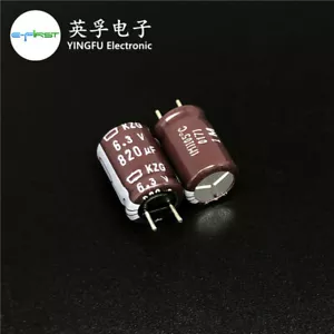 100 Stck. 820uF 6,3 V 8x12 mm NCC KZG Super Low ESR 6,3V820uF Motherboard Kondensator - Bild 1 von 2