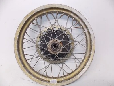Rueda trasera Husqvarna 17" años 70 llanta dorada radios buje piñón cr wr 250 390 420 Foto 1 de 4