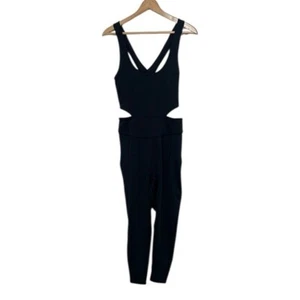 Free People Movement One Piece Womans Size Large Black Back It Up Yoga Gym - Picture 1 of 12