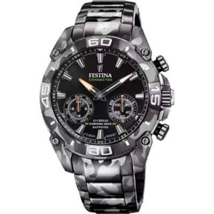 Festina Connected F205451 Mens Black Stainless Steel Analog Dial Quartz Watch - Picture 1 of 9