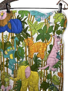 VTG Galante Studio KY Jungle Baby Crib Blanket Quilt - Gabrielle Cie 60s Fabric! - Picture 1 of 22