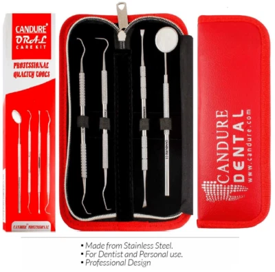CANDURE Plaque Remover Dental Tool Cleaning Kit 3PCS Dentist Scraper Pick Tool Calculus.
