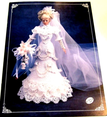 Annie's Calendar Bed Doll Society 1996 Bride Doll Gown -Fashion Doll Crochet (C) - Image 1 of 3