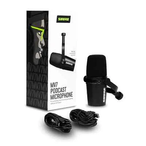 Nuovo microfono dinamico cardioide vocale/trasmissione Shure MV7 uscite USB & XLR - Foto 1 di 6