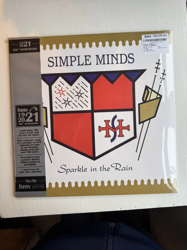 New & Sealed - Simple Minds - Sparkle In The Rain - HMV 100 2021 Orange Vinyl LP - Image 1 of 2
