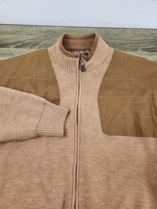Orvis Herren XL Wolle Full Zip Ultimate Foul Weather Sweater Jacke Beige *DEFEKT* - Bild 1 von 10