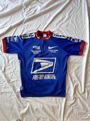 Vintage USPS Nike Trek Cycling Jersey Bike Mate Italy Yahoo Visa Lance Era Sz XL - Image 1 of 4