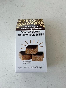 NEW ITEM!! TRADER JOE'S CHOCOLATE COATED PEANUT BUTTER CRISPY RICE BITES 8.15oz - Picture 1 of 2