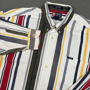 Chaps Ralph Lauren Shirt Mens 3XB Multicolor Stripe Button Down Vintage 90s Y2K - Picture 1 of 12
