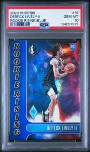 2023-24 Phoenix #19 Dereck Lively Rookie Rising Blue 02/25 PSA 10 GEM-Mavericks - Imagen 1 de 2