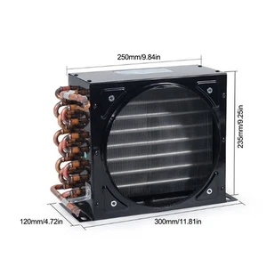 Aluminum-Cu Fin-Tube Heat Exchanger Condenser Air/Water-cooled - Picture 1 of 1