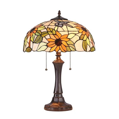 22.2" Tiffany-Style Sunflower Stained Glass Table Lamp - Image 1 of 4