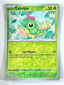 Caterpie 010/165 Reverse Holo Common Scarlet & Violet 151 Pokemon - Near Mint NM - Picture 1 of 8