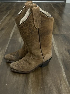 Botas de Vaquero Old West CF8221 Niñas Pequeñas Cuero Marrón con Tacón Juvenil Talla 2 Foto 1 de 4