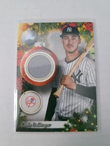 2025 Topps Holiday Cody Bellinger Player Relic PR-CB New York Yankees Spiel gebraucht - Bild 1 von 2