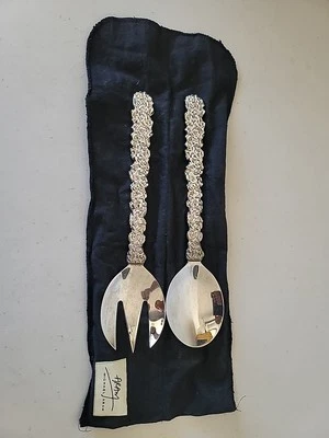 Michael Aram - Juego de utensilios para servir ensaladas - Tenedor y cuchara - Bolsa de terciopelo incluida Foto 1 de 4