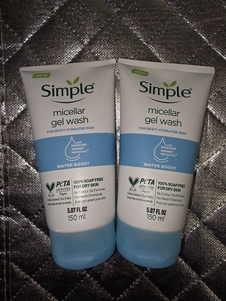Gel facial micelar Simple Water Boost - 150 ml, 5 oz lote de 2 Foto 1 de 2