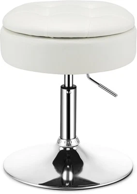 360° Swivel Bar Stool  w/ Lid Tufted Vanity Stool Height Adjustable Dining Chair - Image 1 of 4