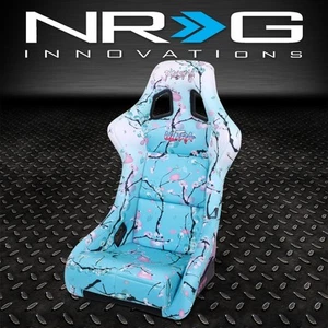 NRG Innovations ULTRA Prisma Floral Blossom Print Fixed Back Bucket Racing Seat - Bild 1 von 7