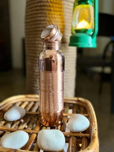 Botella de agua 100 % cobre puro - Imagen 1 de 6