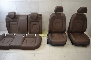 Asientos originales Audi A5 8T cuero marrón 8K0881105T 8K0959760E 8K0881106 - Imagen 1 de 10