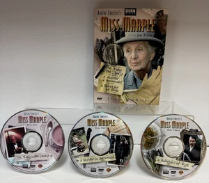 Miss Marple DVD-3 Feature Length-Body in Library, Murder Announced, Pocket VG-LN - Picture 1 of 12