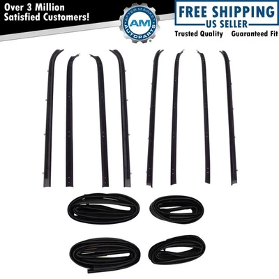 Door Weatherstrip Seal 12 Piece Kit Set for Chevrolet GMC Pickup Truck SUV New - Image 1 of 4
