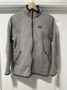 Patagonia Better Sweater Boys XL (14) Gray Full Zip Outdoor Fleece Hiking Logo - Picture 1 of 7