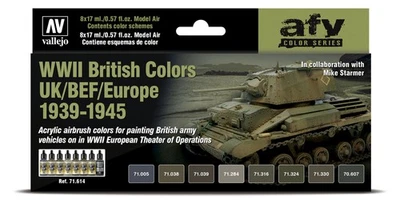 ACRYICOS VALLEJO, S.L (188,60€/1l) Vallejo AFV Airbrush Farben 71614 Model Air WWII British Colors UK/